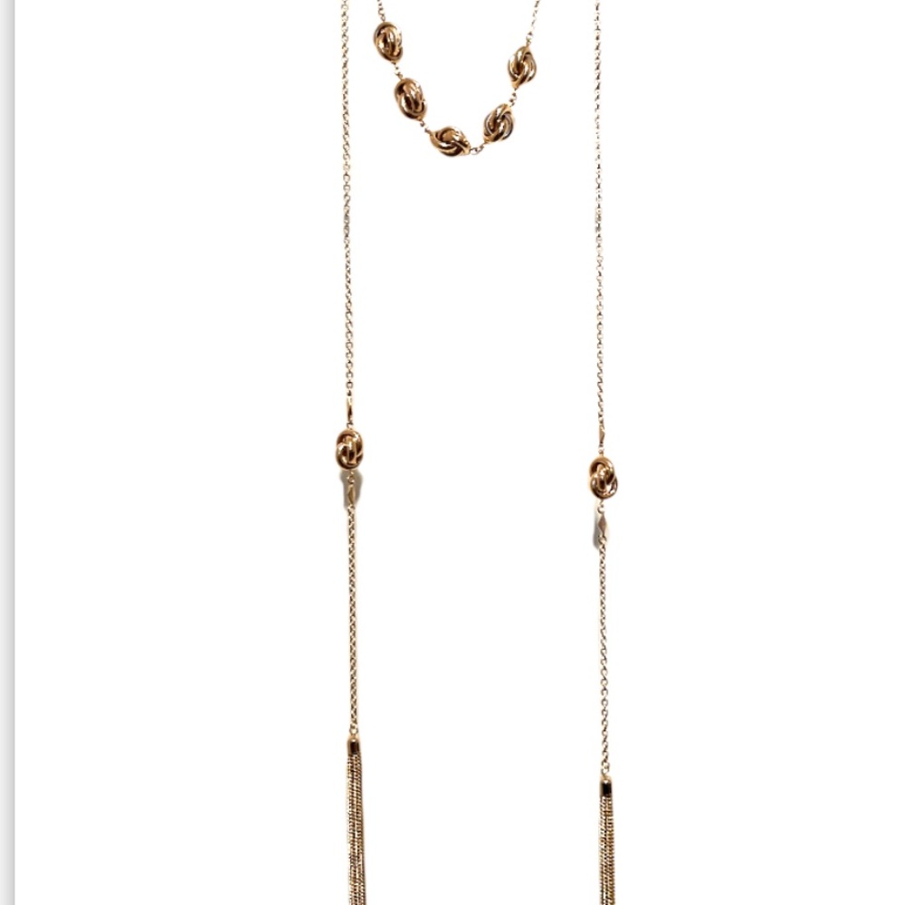 Multi Layer Women’s Long Gold Statement Necklace … - image 2